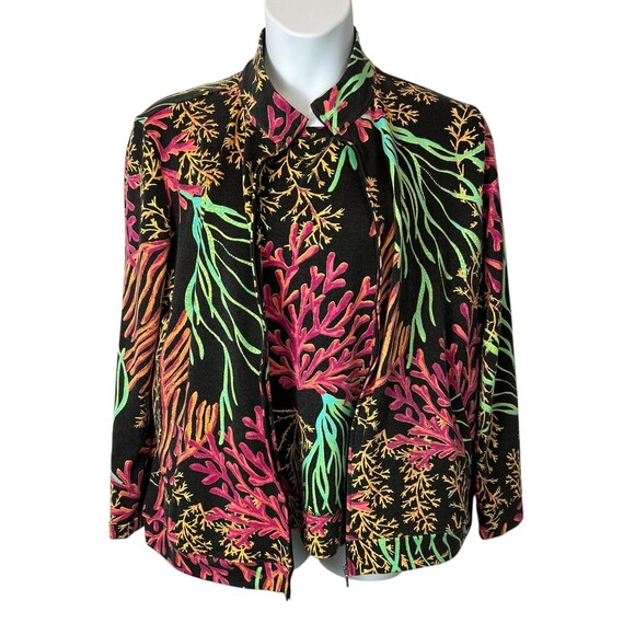 Sun Bay Missy Knit Jacket & Top 2-pc Twin Set  Size XL  Coastal Transitional - Picture 1 of 13